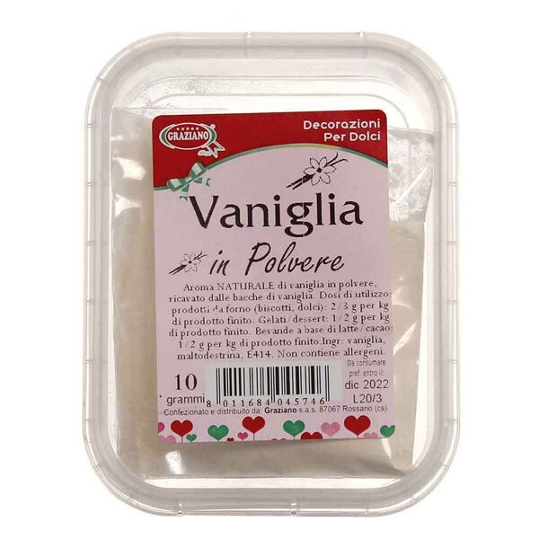 graziano vaniglia aroma naturale per dolci in polvere 10 g