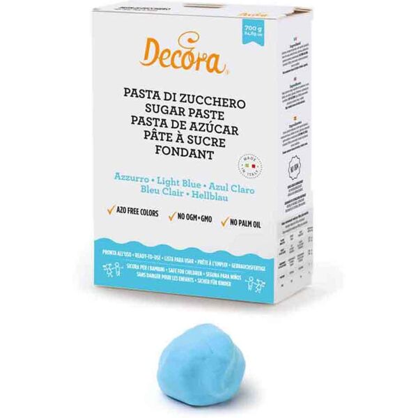 pasta di zucchero azzurra per copertura e dettagli 700 g decora