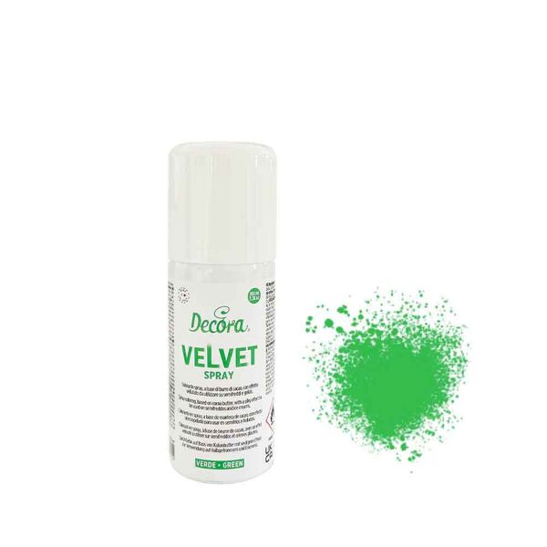 colorante alimentare spray effetto velluto verde 100 ml decora