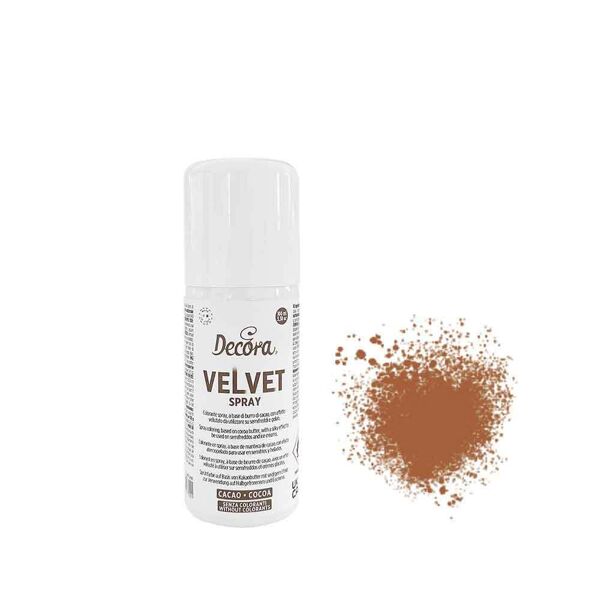 colorante alimentare spray effetto velluto marrone 100 ml decora