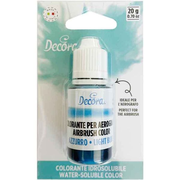 colorante liquido idrosolubile per aerografo azzurro 20 g decora