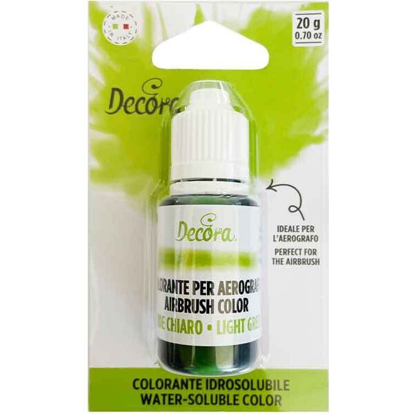 colorante liquido idrosolubile per aerografo verde chiaro 20 g decora