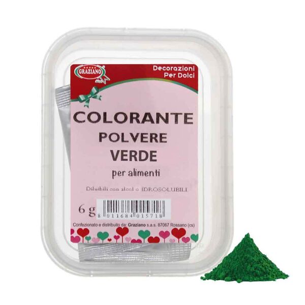 graziano colorante alimentare in polvere verde 6 g