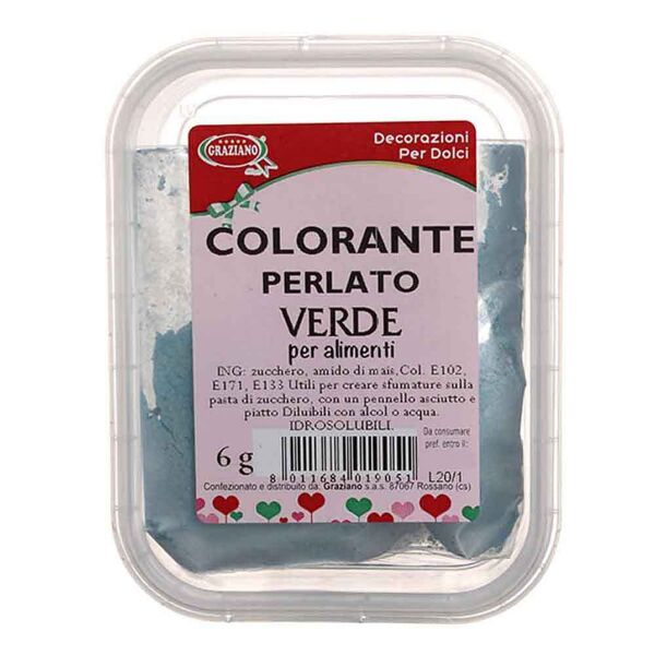 graziano colorante in polvere per alimenti verde perlato 6 g