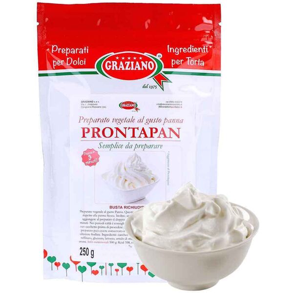 graziano preparato vegetale per panna pronta all'uso prontapan in polvere 170 g