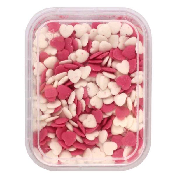 graziano cuoricini di zucchero rosa e bianchi piccoli per decorazioni 40 g