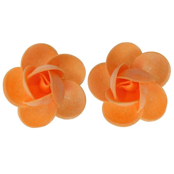 graziano 2 rose di cialda ostia grandi arancioni per decorazione
