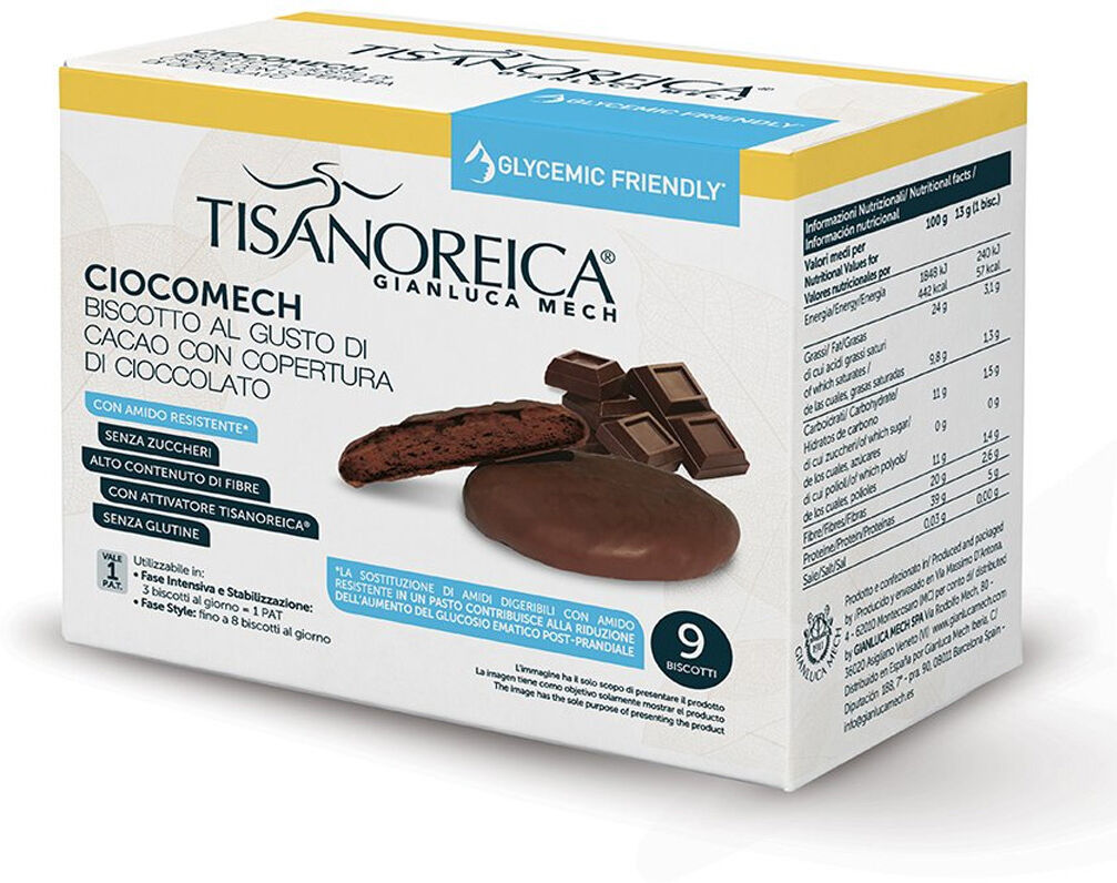 Tisanoreica Ciocomech Cioccolato Fondente 9 Biscotti