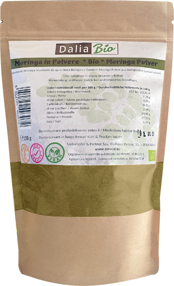 Dalia Bio Moringa In Polvere Bio 250 Gr