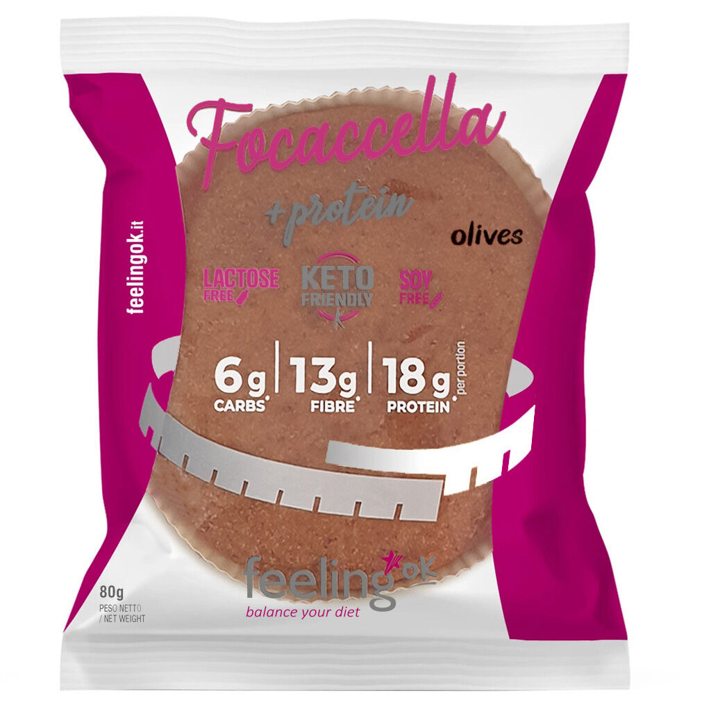 Feeling Ok Focaccella + Protein 80 Gr Olive