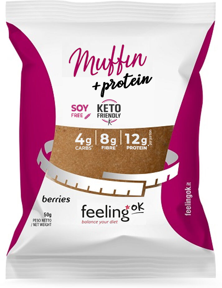 Feeling Ok Muffin + Protein 50 Gr Frutti Di Bosco