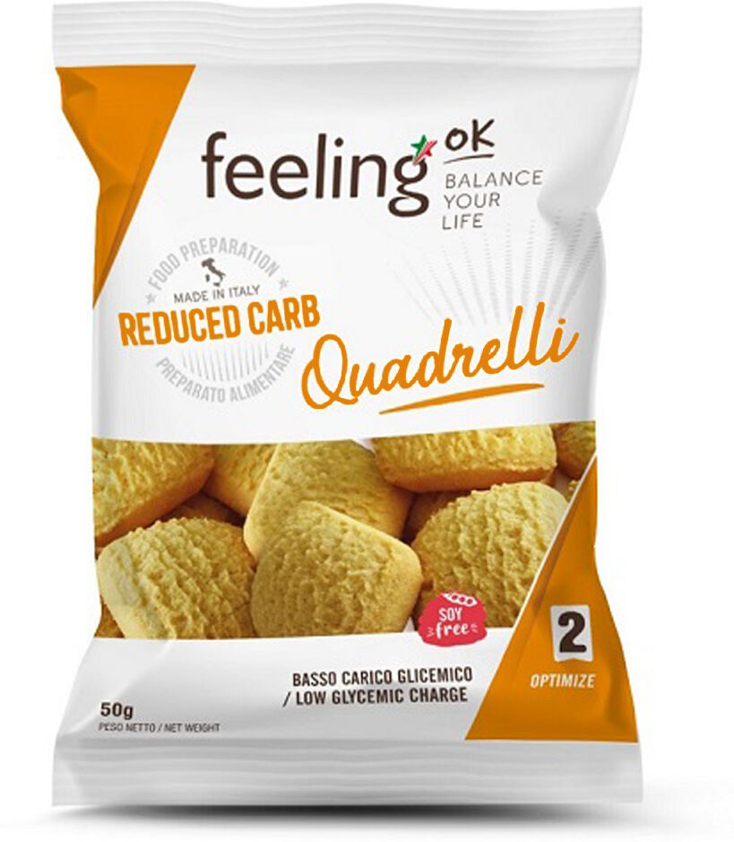 Feeling Ok Optimize Quadrelli 50 Gr Nocciola