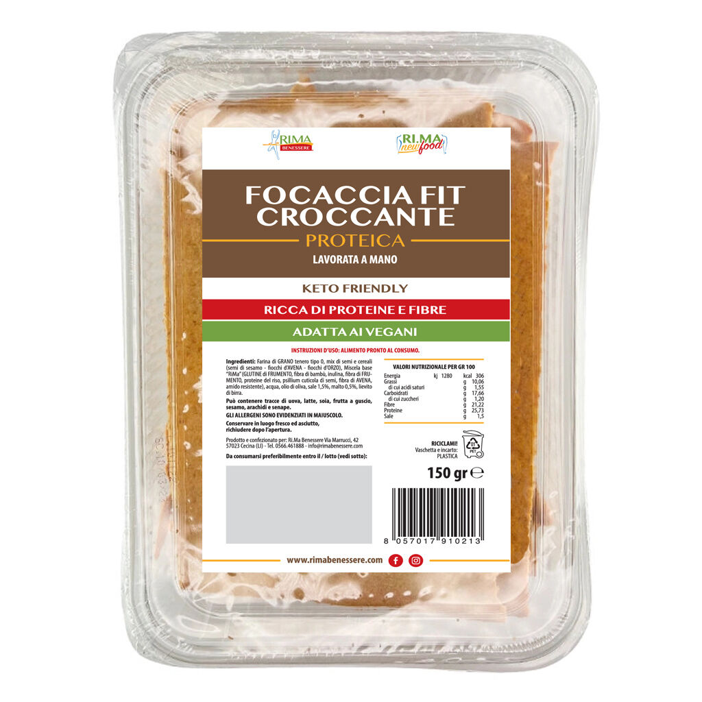 Ri.Ma Benessere Focaccia Fit Croccante Proteica 150 Gr