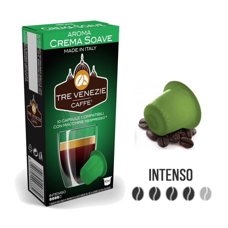 Caffè Tre Venezie 10 Capsule Crema Soave Compatibili Nespresso -