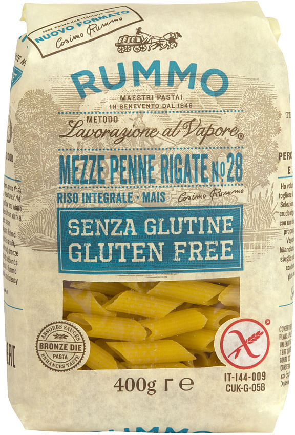 Rummo Spa Rummo Mezze Penne Rigate N28 Riso Integrale E Mais 400 G