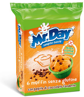 Vicenzi Spa Mr Day Muffin Senza Glutine Con Pepite Di Cioccolato Fondente 6 X 42 G