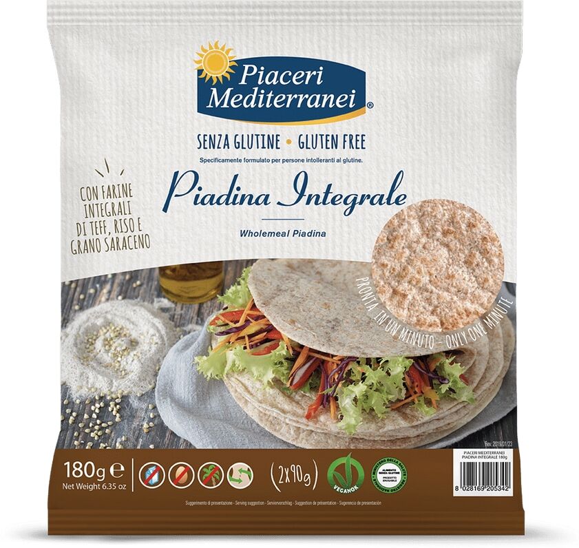 Eurospital Spa Piaceri Medit Piadina Integrale 180 G