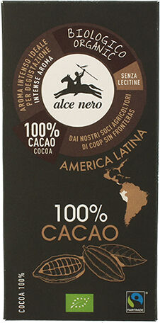 Alce Nero Spa Alce Tavoletta Cacao 100% Extra Fondente