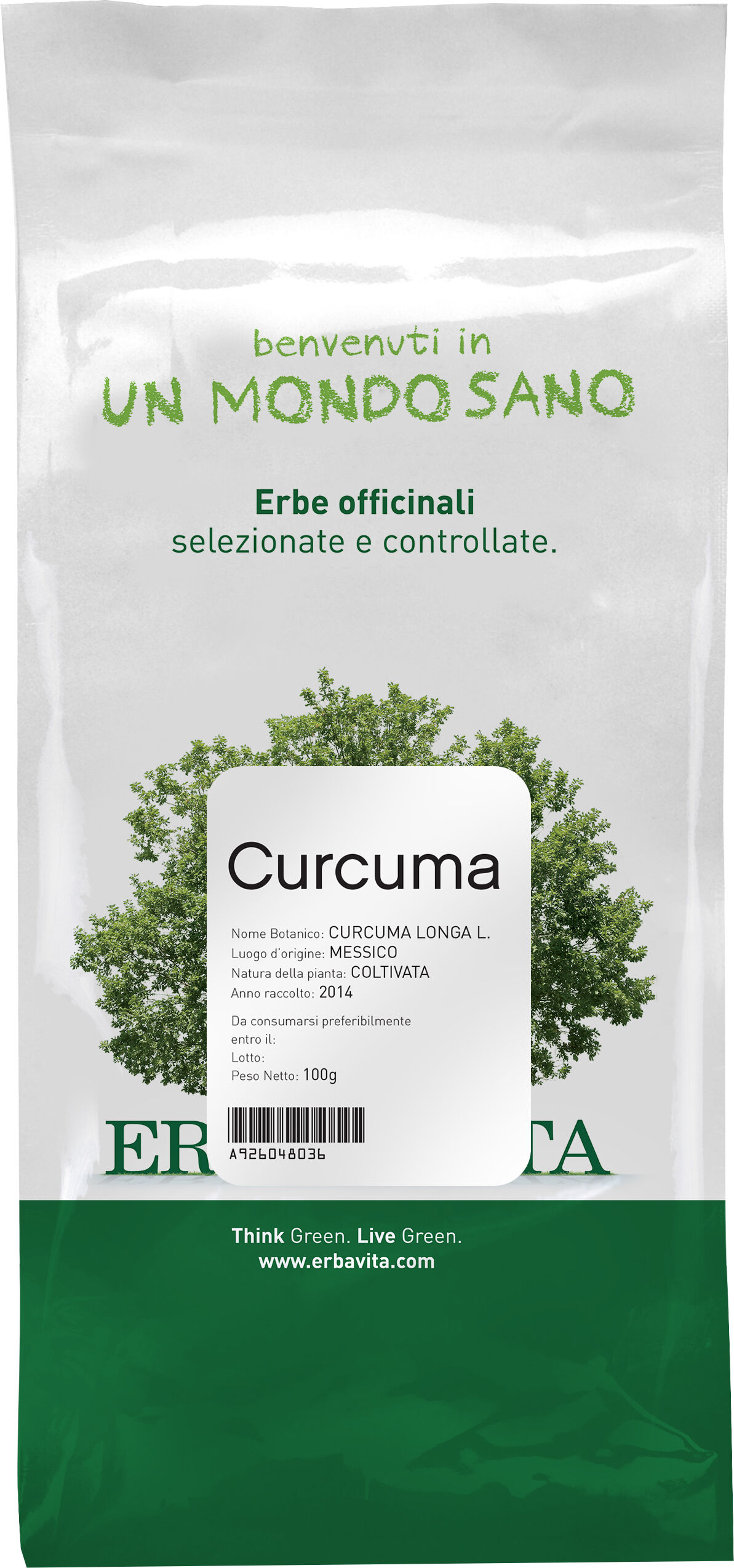 Erba Vita Curcuma Polvere 100g Erbavita