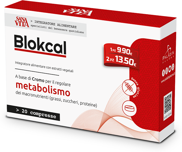 Paladin Pharma Spa Sanavita Blokcal 20 Compresse