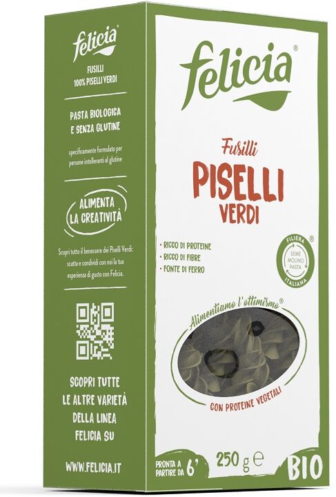 Molino Andriani Srl Felicia Bio Fusilli Piselli Verdi 250 G