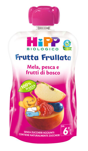 Hipp Italia Srl Hipp Bio Frutta Frullata Mela Pesca Frutti Di Bosco 90 G