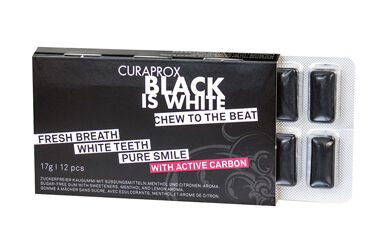 Curaden Ag Curaprox Black Is White To Go Chewing Gum Sleeve 12 Pezzi