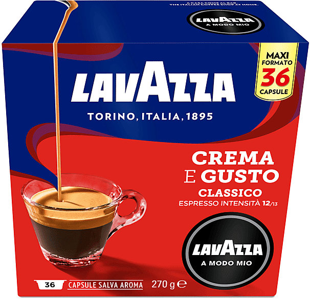 LAVAZZA Capsule originali  per Macchine Espresso A Modo Mio CREMA & GUSTO 36CAPS, 0,27 kg