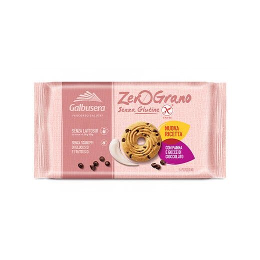 Zerograno Galbusera  Frollini con Panna e Gocce di Cioccolato 220 g