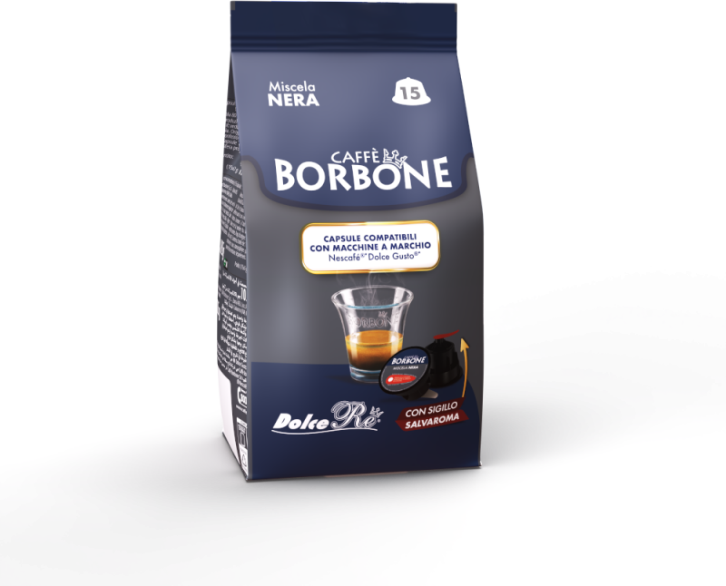 Caffè Borbone Miscela NERA Dolce Gusto Capsule Dolce RE : Capsule Dg 360 Capsule