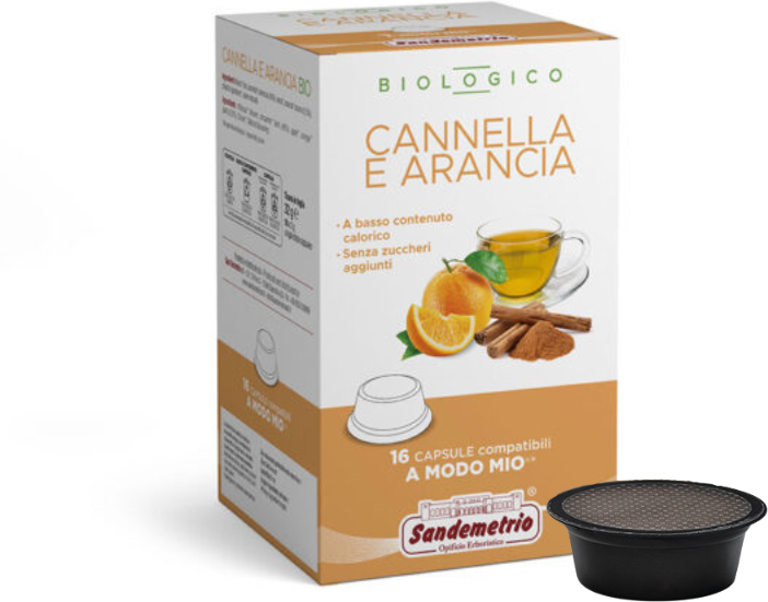 CANNELLA E ARANCIA Capsule Compatibili A Modo Mio Sandemetrio : Capsule 16 Capsule