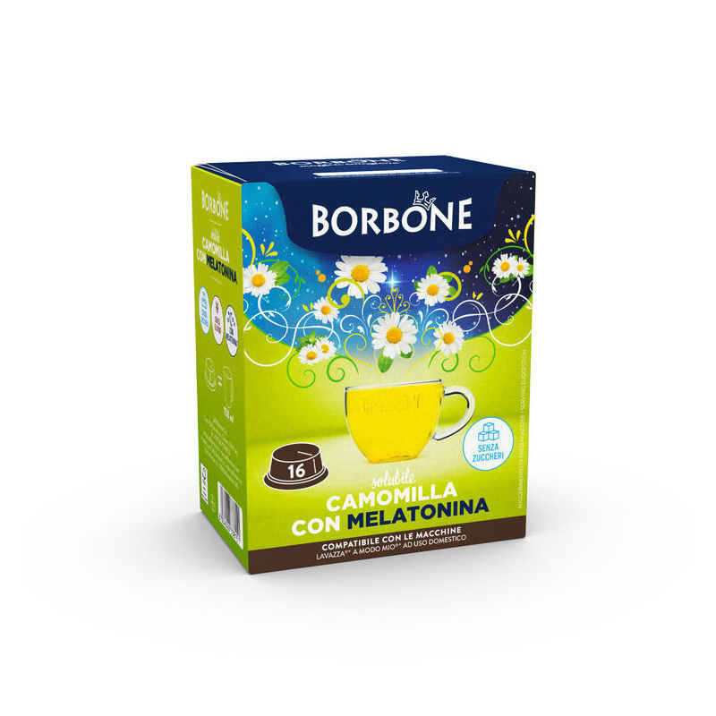 Caffè Borbone CAMOMILLA E MELATONINA Capsule Compatibili A Modo Mio : Capsule 16 Capsule