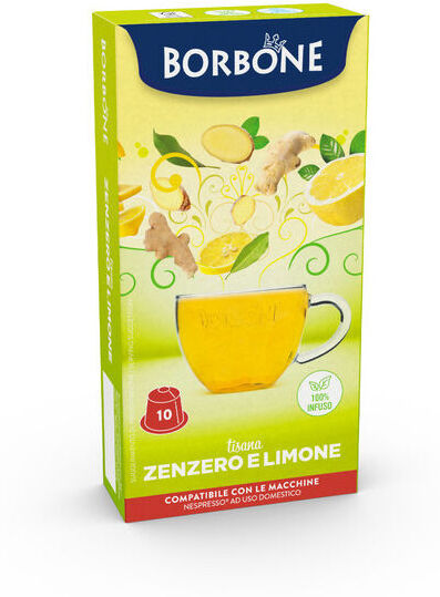 Caffè Borbone ZENZERO E LIMONE Capsule Compatibili Nespresso : Capsule 10 Capsule