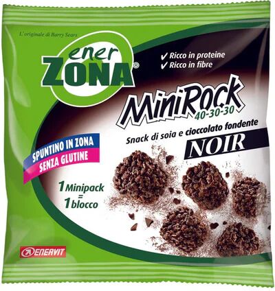 ENERZONA Minirock 40-30-30 Snack Soia e Cioccolato Fondente Noir X5bs