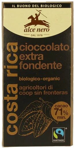 ALCE NERO Tavoletta Cioccolato Fondente Biologico 100 g