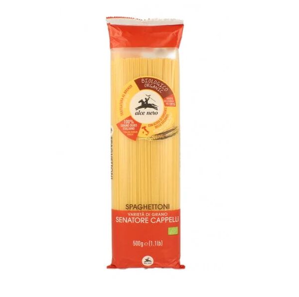 ALCE NERO Spaghettoni Di Grano Duro Senatore Cappelli Biologici 500 g