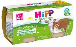 HIPP Bio Omogeneizzato Vitello Pollo 2x80 g