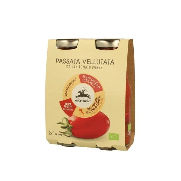 ALCE NERO Passata Di Pomodoro Vellutata Biologica 2 x 200 g