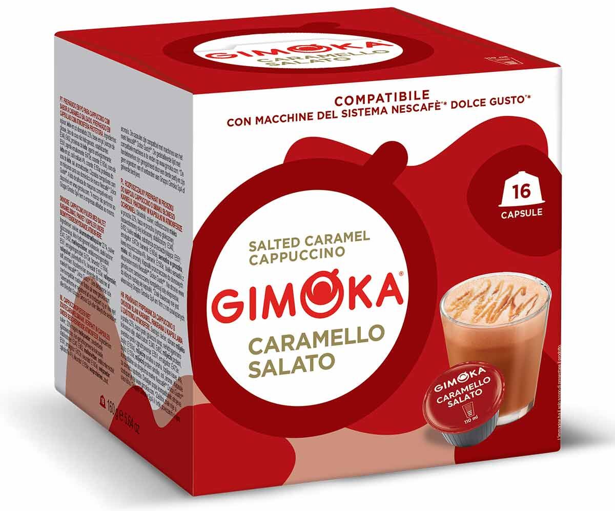 Gimoka 16 Capsule Caramello salato compatibili con sistema NESCAFÉ® Dolce Gusto®