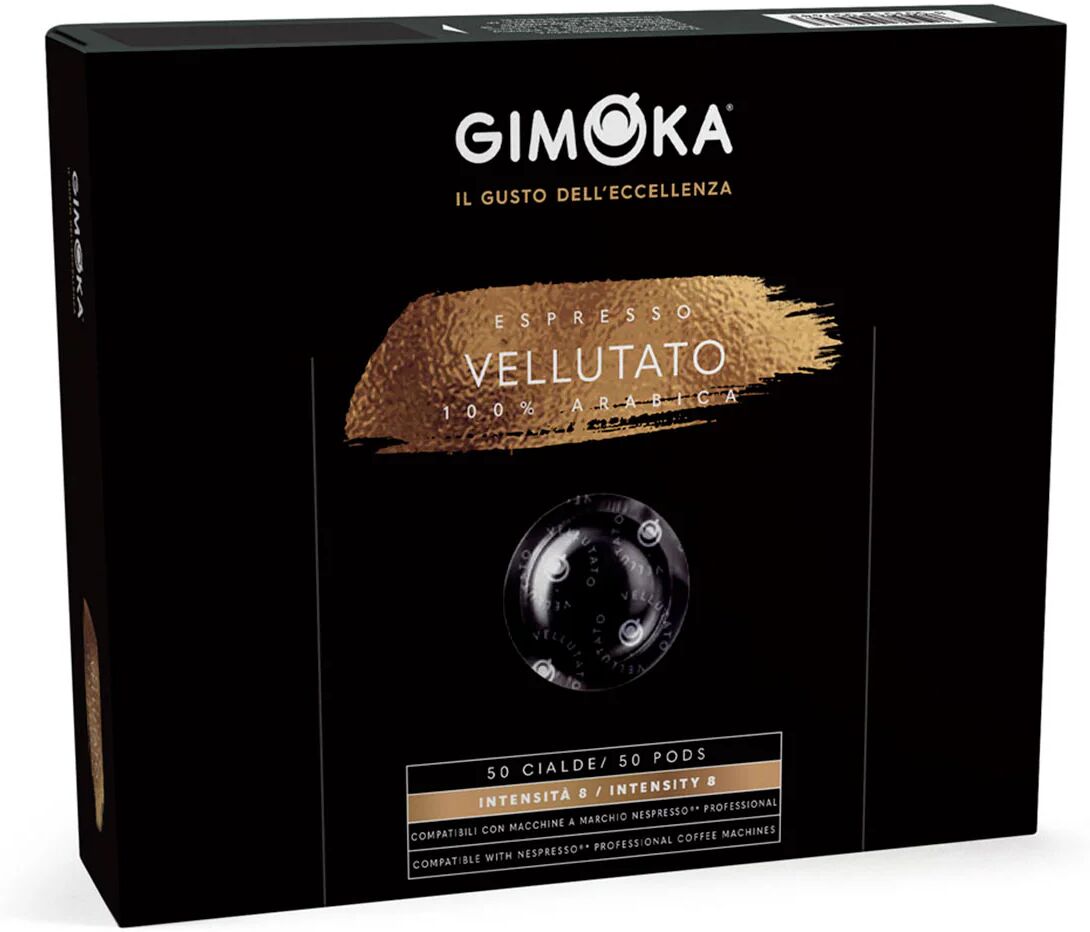 Gimoka 50 Cialde Vellutato 100% Arabica compatibili con sistema Nespresso® Professional