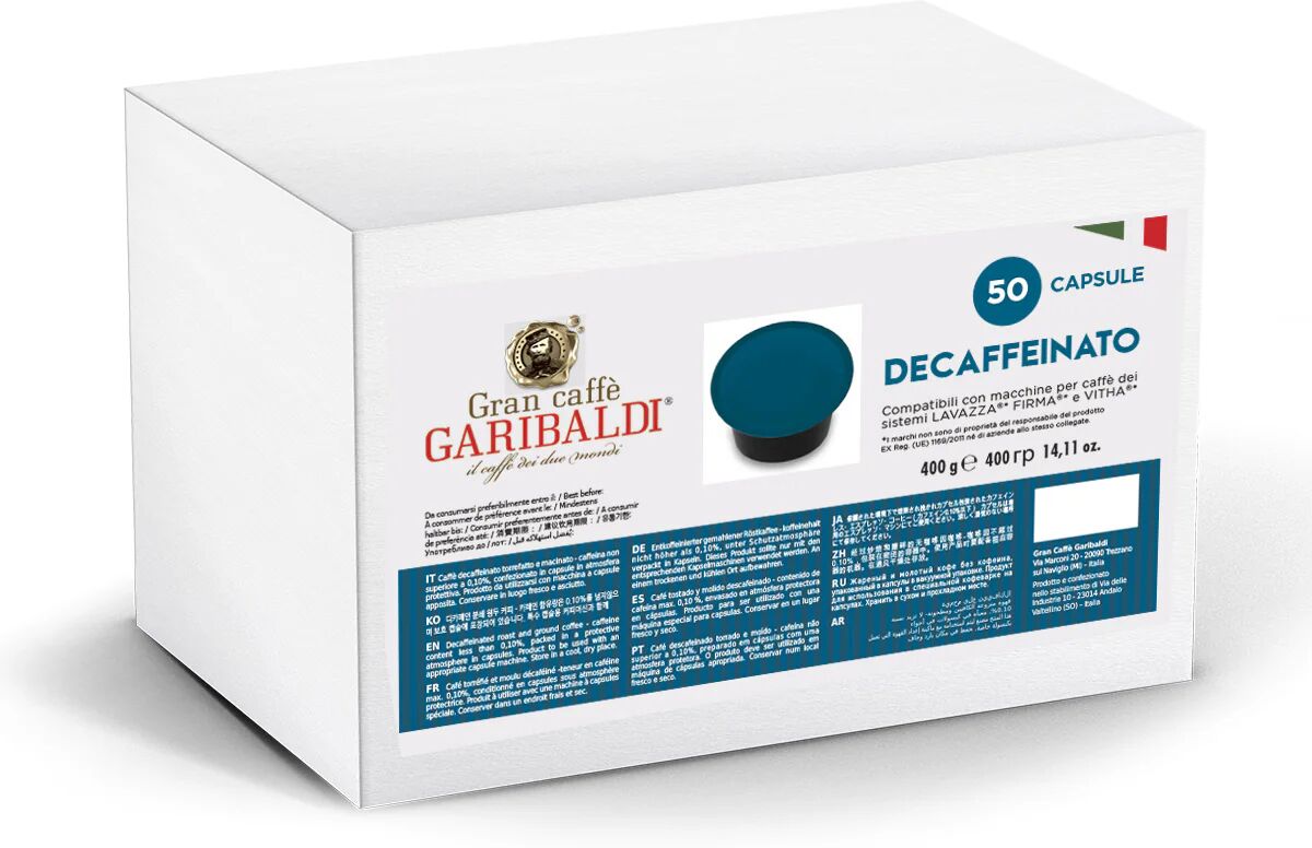 Garibaldi 50 Capsule Deca compatibili con sistema Lavazza Firma