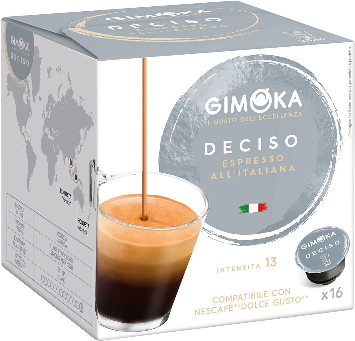 Gimoka 96 Capsule Deciso compatibili con sistema NESCAFÉ® Dolce Gusto®