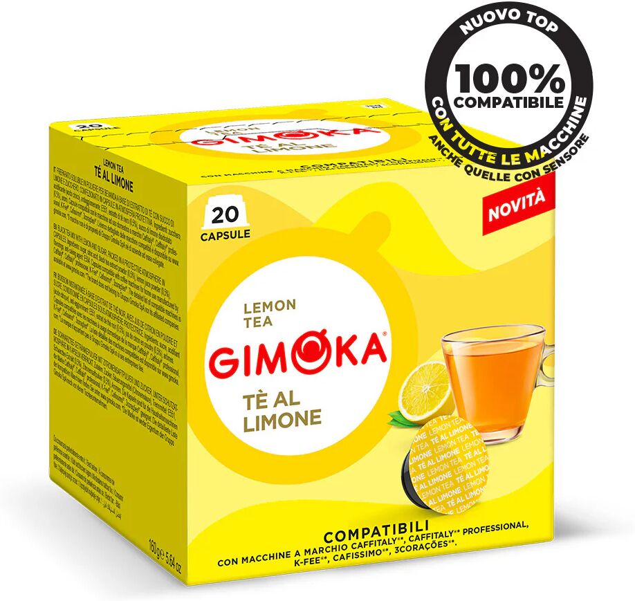 Gimoka 20 Capsule Te Limone compatibili con sistema Caffitaly