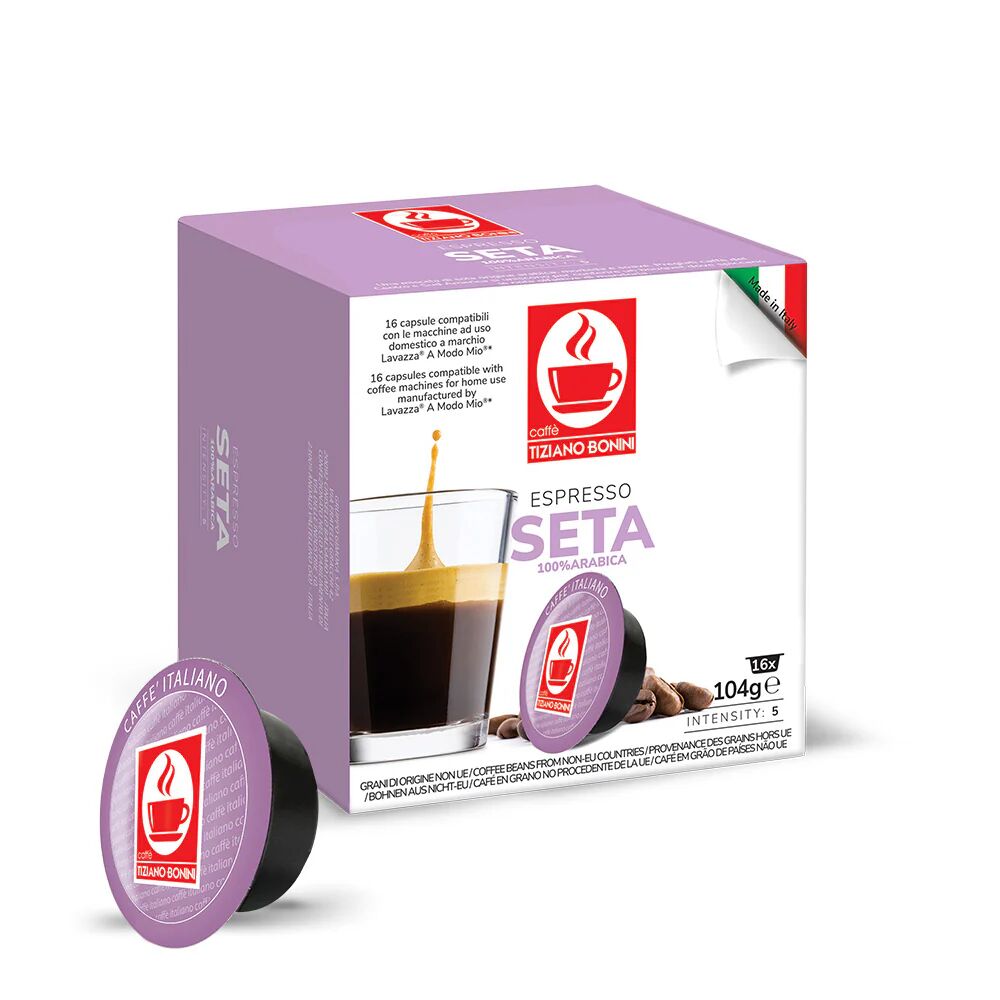 Caffè Bonini 96 Capsule Seta compatibili con sistema Lavazza a Modo Mio