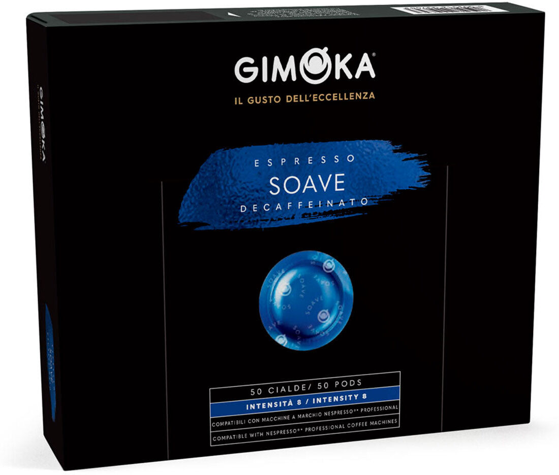 Gimoka 50 Cialde Soave Decaffeinato compatibili con sistema Nespresso® Professional