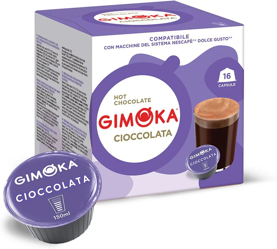 Gimoka 16 Capsule Cioccolata compatibili con sistema NESCAFÉ® Dolce Gusto®