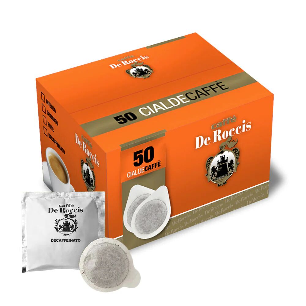 De Roccis 50 Cialde Decaffeinato compatibili con sistema ESE 44mm