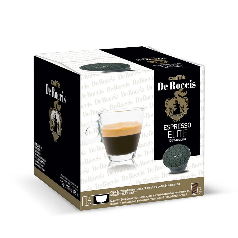 De Roccis 48 Capsule Elite 100% Arabica compatibili con sistema NESCAFÉ® Dolce Gusto®