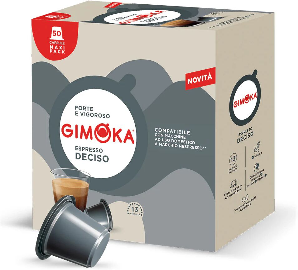 Gimoka 50 Capsule Deciso X50 compatibili con sistema Nespresso®