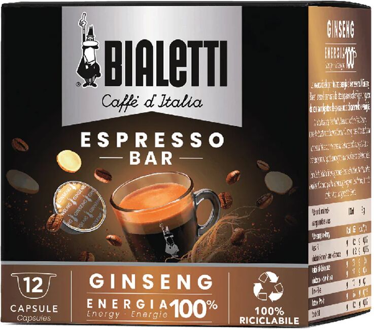 Bialetti 12 Capsule Ginseng compatibili con sistema Mokespresso